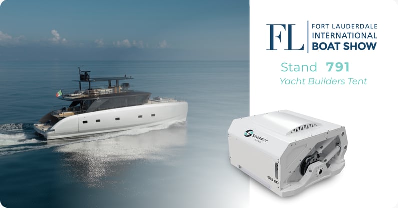 Bluegame BGM75 gyro stabilized with Smartgyro SG80 at Fort Lauderdale International boat show (1)