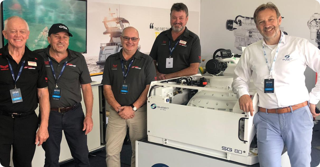 Smartgyro stabilizer with Power Equipment team at Sanctuary Cove Boat Show